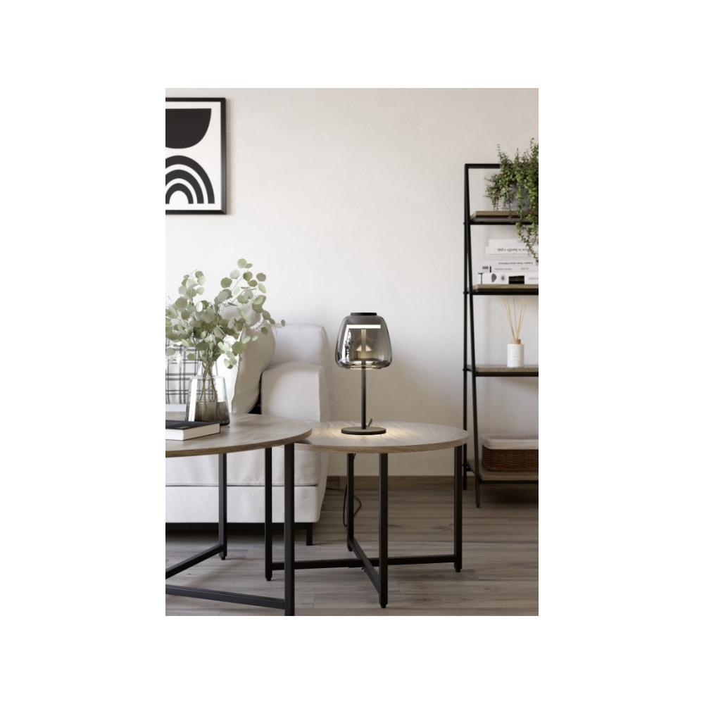 Produktbild för EGLO ALFERO-Z bordslampa RGB/CCT 1000 lm svart/krom/transpar...