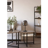 Produktbild för EGLO ALFERO-Z bordslampa RGB/CCT 1000 lm svart/krom/transpar...