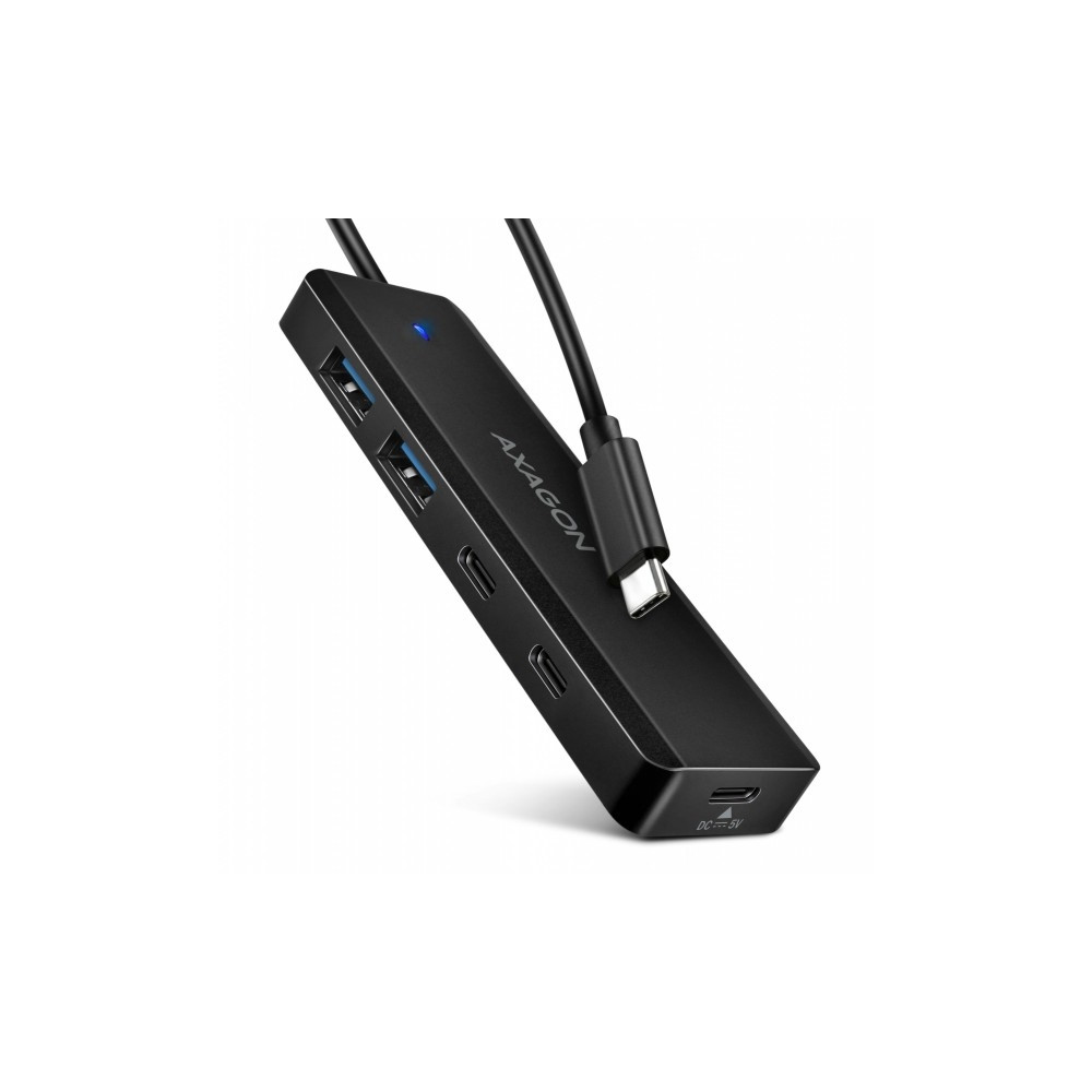 Produktbild för AXAGON HUE-C2C, 4× USB 5Gbps TRAVEL-hubb, 2× USB-A + 2× USB-...