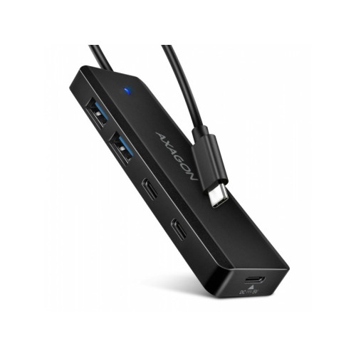 AXAGON AXAGON HUE-C2C, 4× USB 5Gbps TRAVEL-hubb, 2× USB-A + 2× USB-...