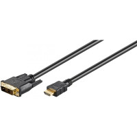 Produktbild för Goobay MMK 630-500 G 5.0m (HDMI-DVI), 5 m, HDMI, DVI-D, Hane...