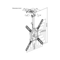 Produktbild för Goobay 70824, 58,4 cm (23"), 139,7 cm (55"), 20 kg, 75 x 75...