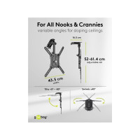 Produktbild för Goobay 70824, 58,4 cm (23"), 139,7 cm (55"), 20 kg, 75 x 75...