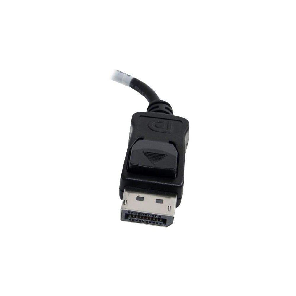 Produktbild för StarTech DisplayPort till DVI-adapter - Aktiv DisplayPort till DVI-D-adapter/videokonverterare 1080p - DP 1.2 till DVI-skärmkabel adapterdongel - DP till DVI-adapter - Låsande DP-kontakt - DisplayPort-adapter - 20 cm