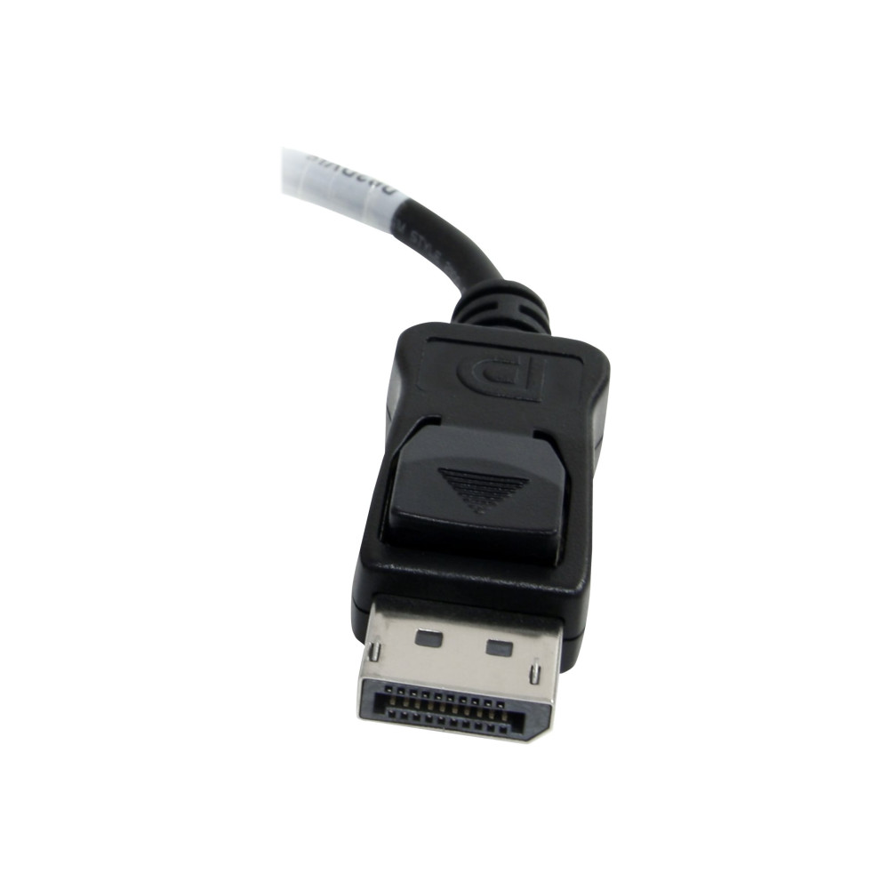 Produktbild för StarTech DisplayPort till DVI-adapter - Aktiv DisplayPort till DVI-D-adapter/videokonverterare 1080p - DP 1.2 till DVI-skärmkabel adapterdongel - DP till DVI-adapter - Låsande DP-kontakt - DisplayPort-adapter - 20 cm