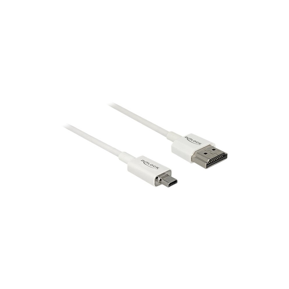 Produktbild för Delock Slim High Quality - HDMI-kabel med Ethernet - 2 m