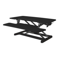 Produktbild för Bakker Elkhuizen Adjustable Sit-Stand Desk Riser 2 ställ - för LCD-skärm/tangentbord/mus - svart