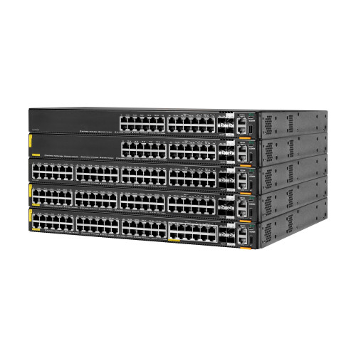 Hewlett Packard Enterprise HPE Aruba Networking CX 6200M 36G 12SR5 Class6 PoE 4SFP+ Switch - switch - max. staplingsavstånd 10 kms - 48 portar - Administrerad - rackmonterbar