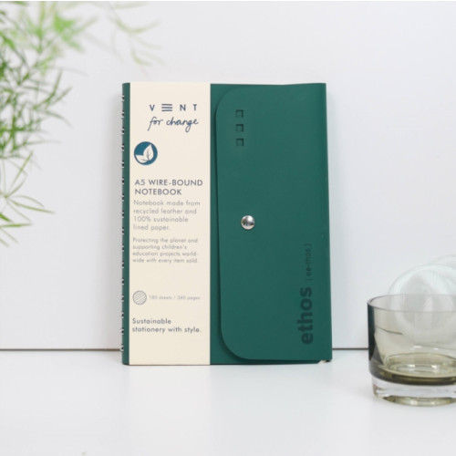 VENT FOR CHANGE A5 Wire-bound Folio ETHOS - Emerald Green