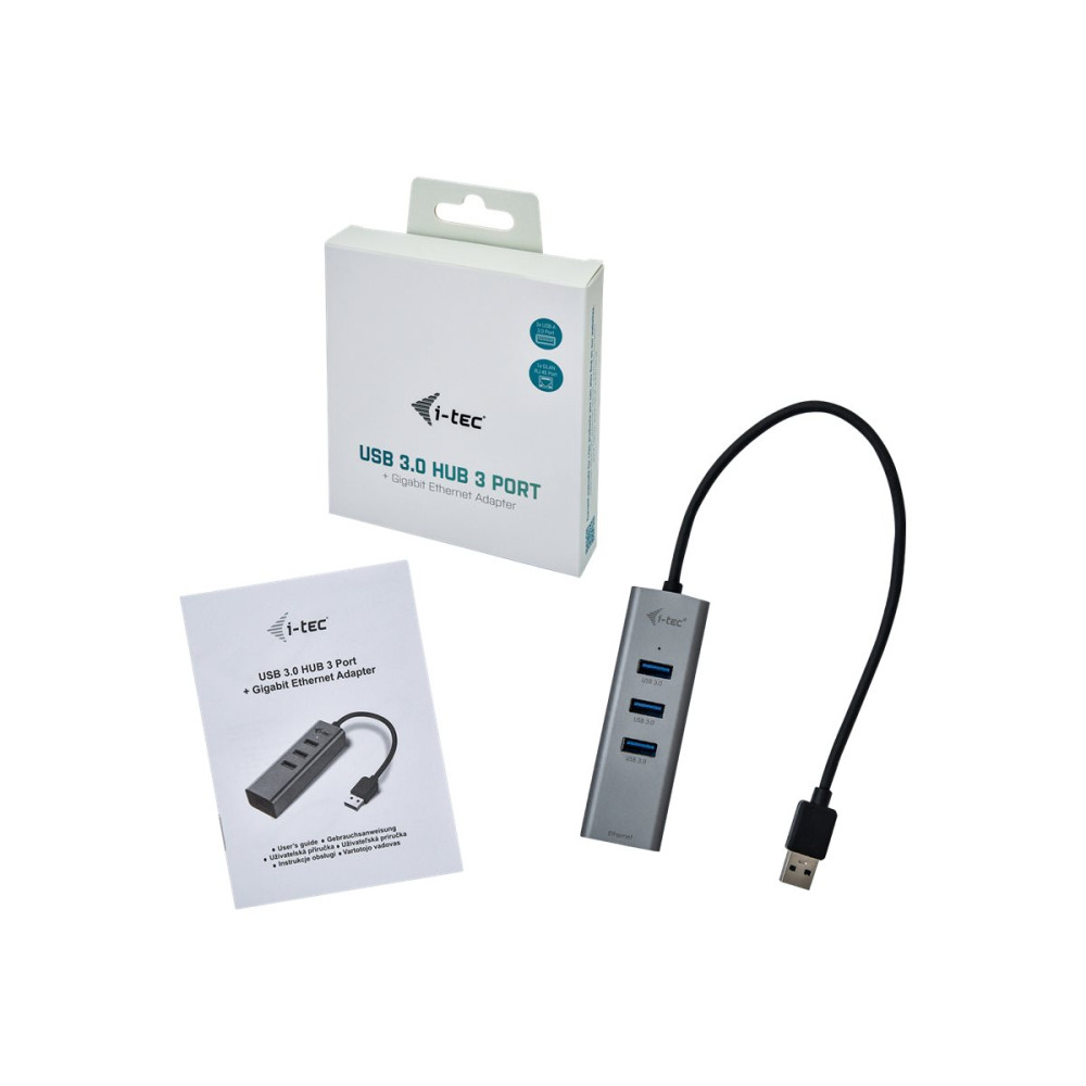 Produktbild för i-Tec USB 3.0 Metal 3-Port - hubb - 3 portar