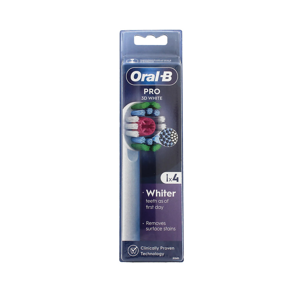 Produktbild för Oral-B Pro 3D White Toothbrush Heads 4pcs