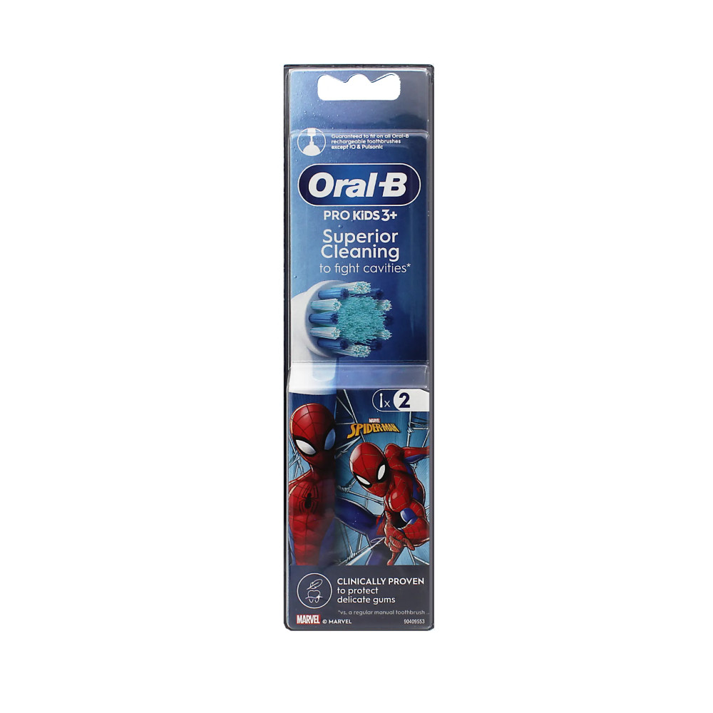 Produktbild för Oral-B Pro Kids 3+ Spiderman Toothbrush Heads 4pcs