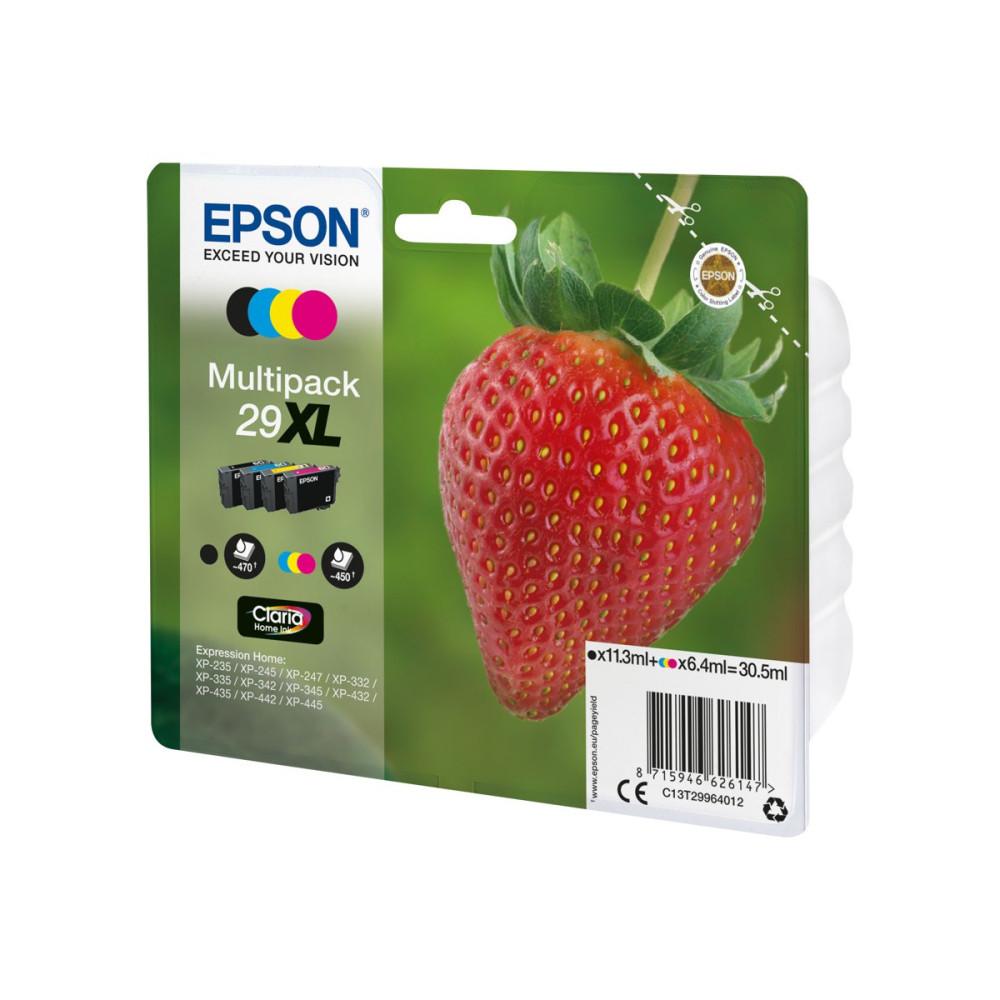Produktbild för Epson 29XL Multipack - 4-pack - XL - svart, gul, cyan, magenta - original - bläckpatron