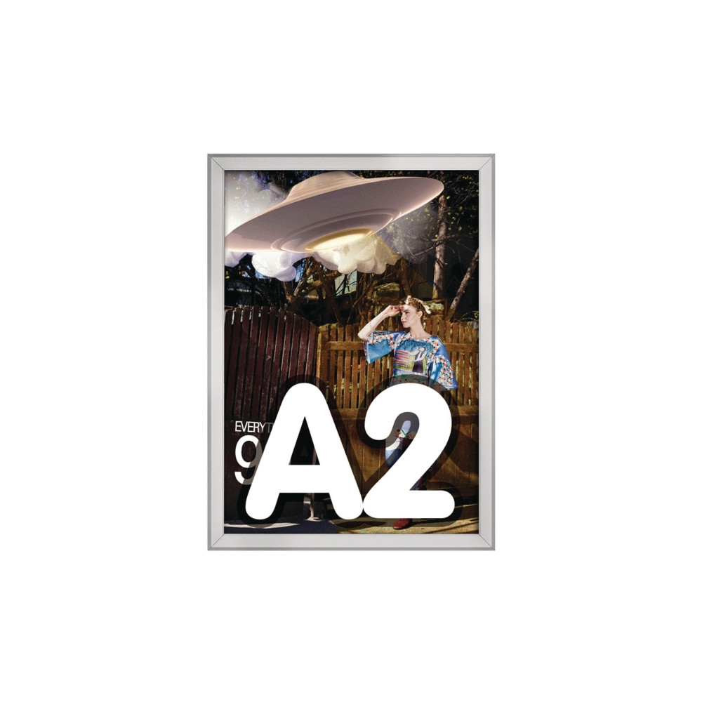 Produktbild för Affischram Twinco Twin Light 5346-11, aluminium, A2, silverf...