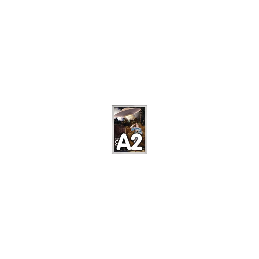 Produktbild för Affischram Twinco Twin Light 5346-11, aluminium, A2, silverf...