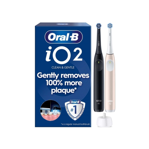 Braun Braun Oral-B iO Series 2 Night Black/Calm Pink med 2 handdel...