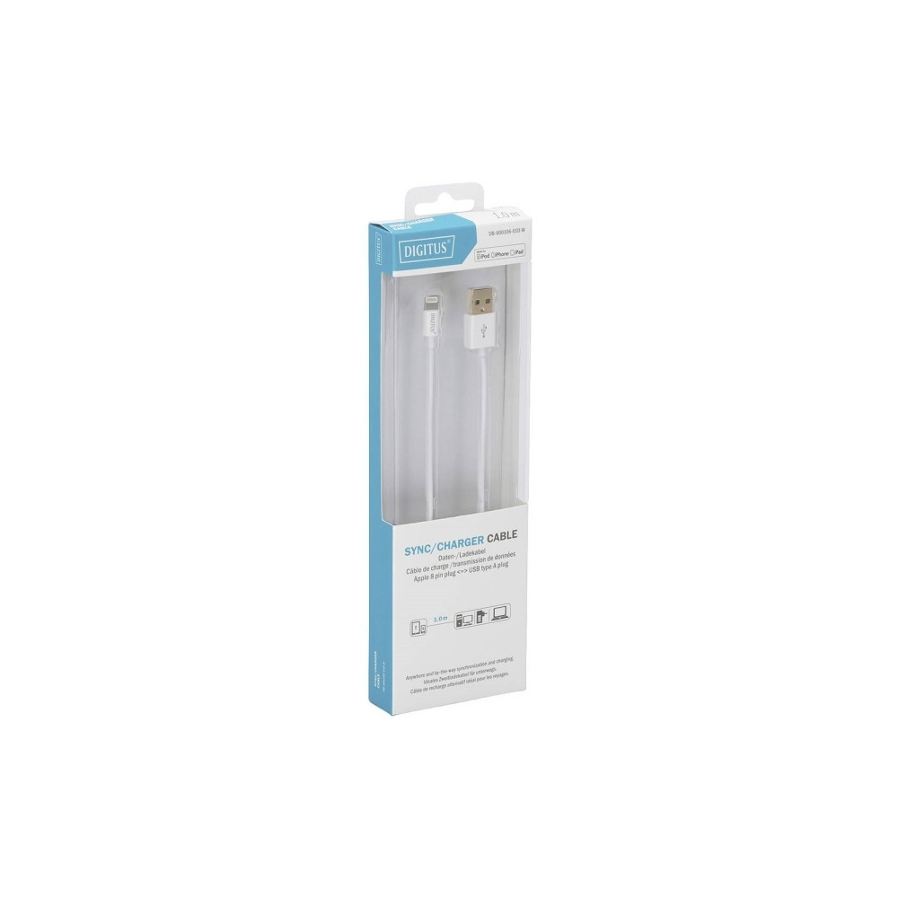 Produktbild för DIGITUS Lightning-kabel - Lightning / USB - 1 m
