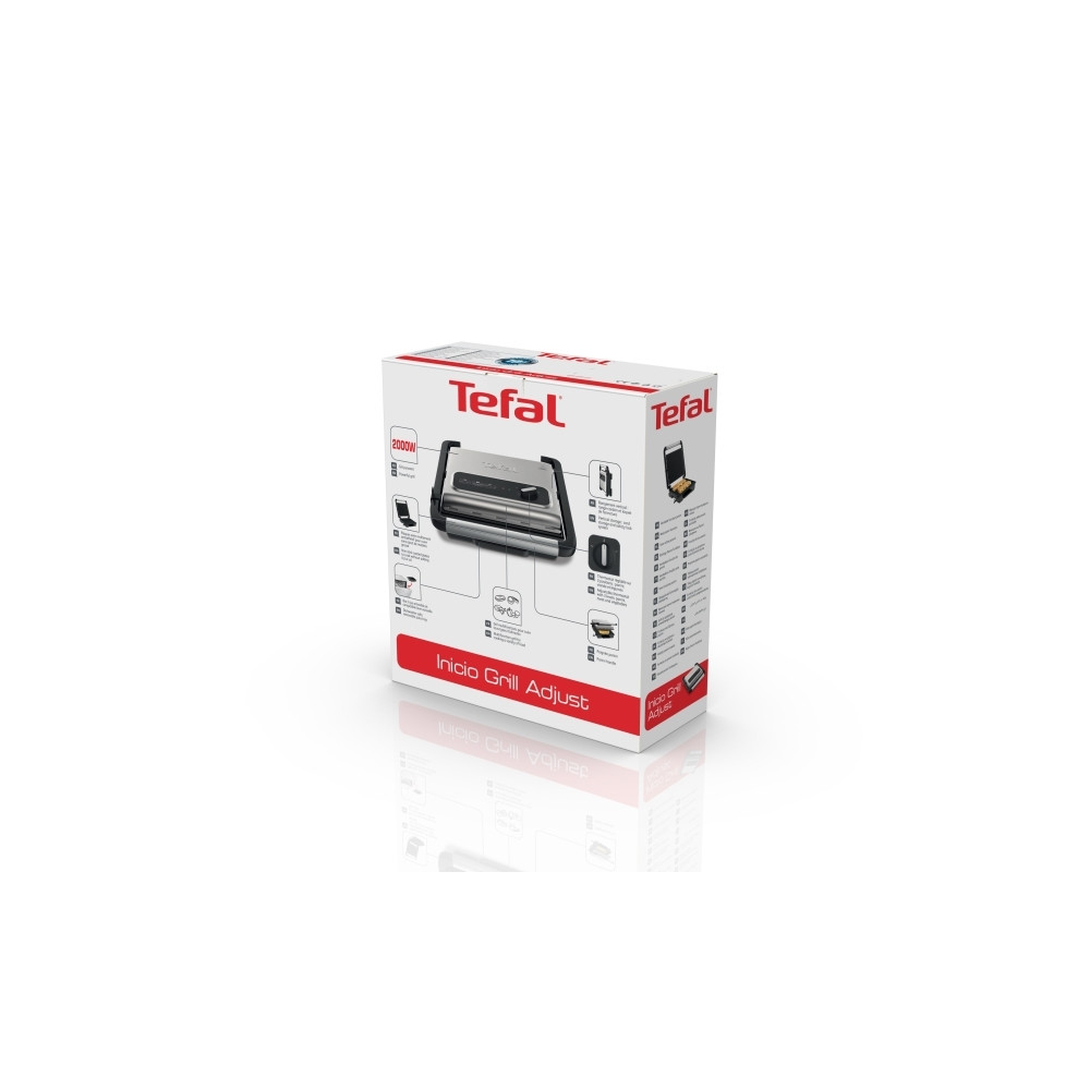 Produktbild för Tefal Inicio GC242D12 Adjust - grill - silver-gray/black