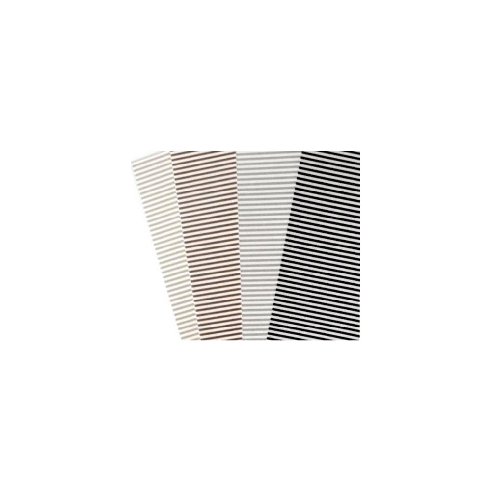 Produktbild för Dubbelzijdigt randigt kartongpapper 300 g 24x34 cm 4 ark MIX