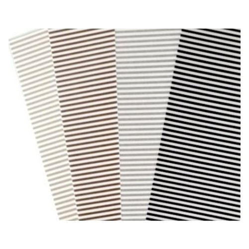 Usorteret Dubbelzijdigt randigt kartongpapper 300 g 24x34 cm 4 ark MIX