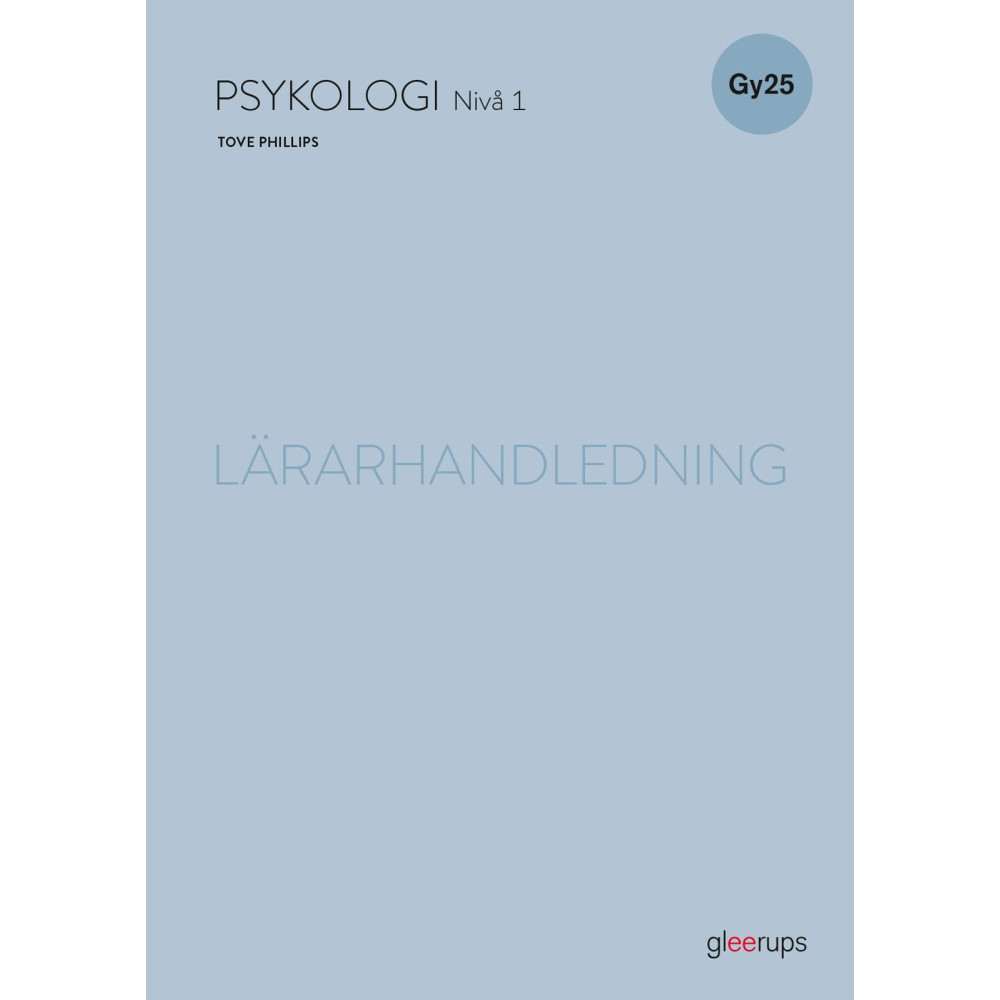 Produktbild för Psykologi 1, lärarhandledning, Gy25 (bok, spiral)