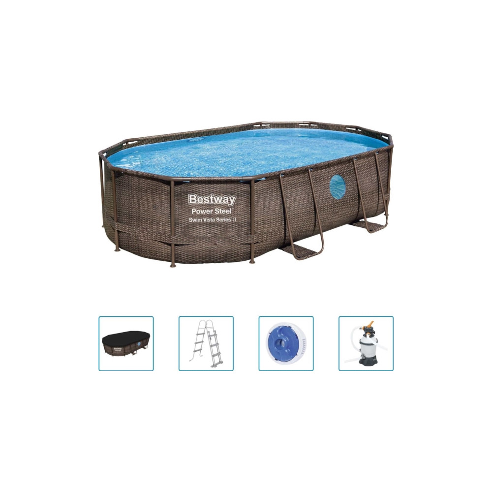 Produktbild för Bestway 54150, Uppblåsbar pool, 850 l, Rektangulär, Vinyl, B...