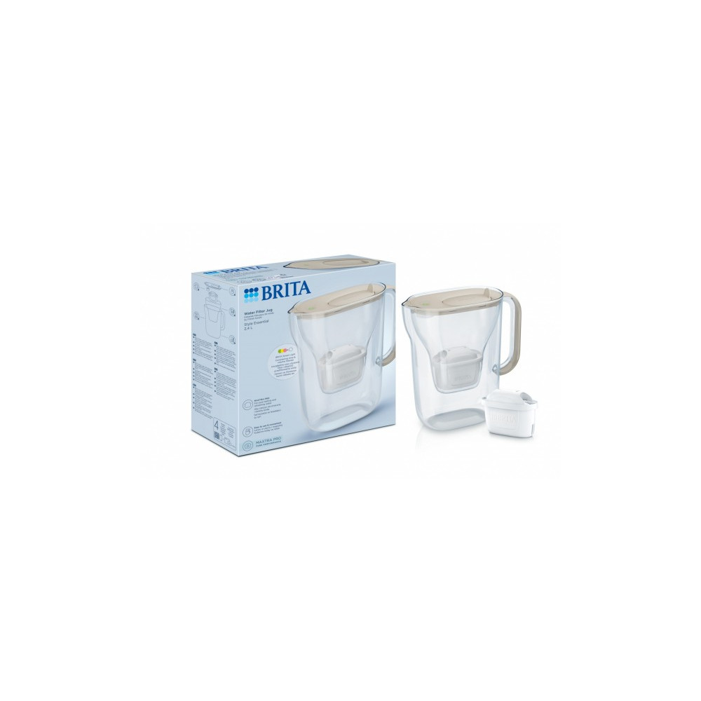 Produktbild för Brita Style Essential, Vattenfilter kanna, 2,4 l, Slipa, Tra...