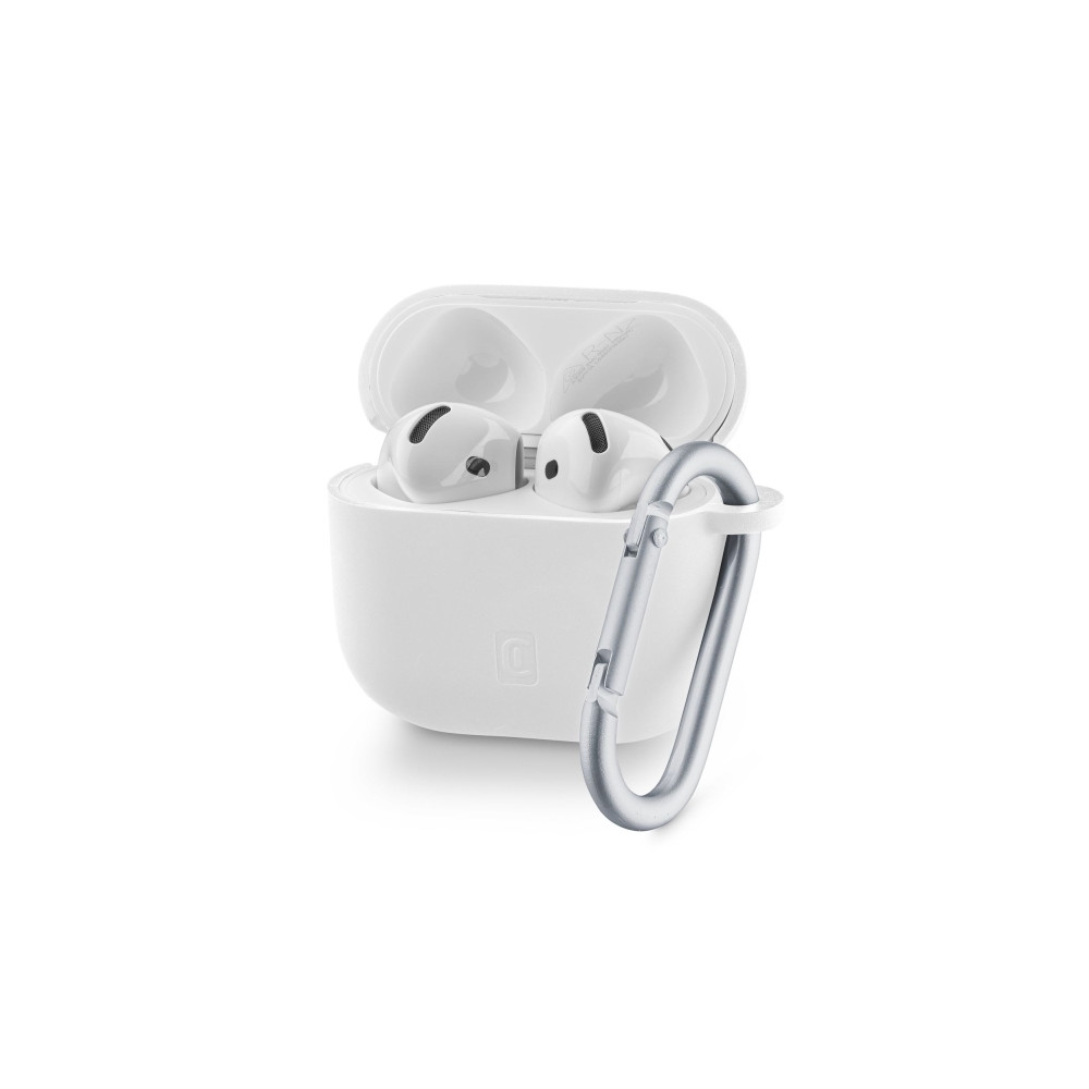 Produktbild för Airpods 4 laddningsfodral Cellular Line Bounce, silikon, vit
