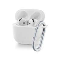 Produktbild för Airpods 4 laddningsfodral Cellular Line Bounce, silikon, vit