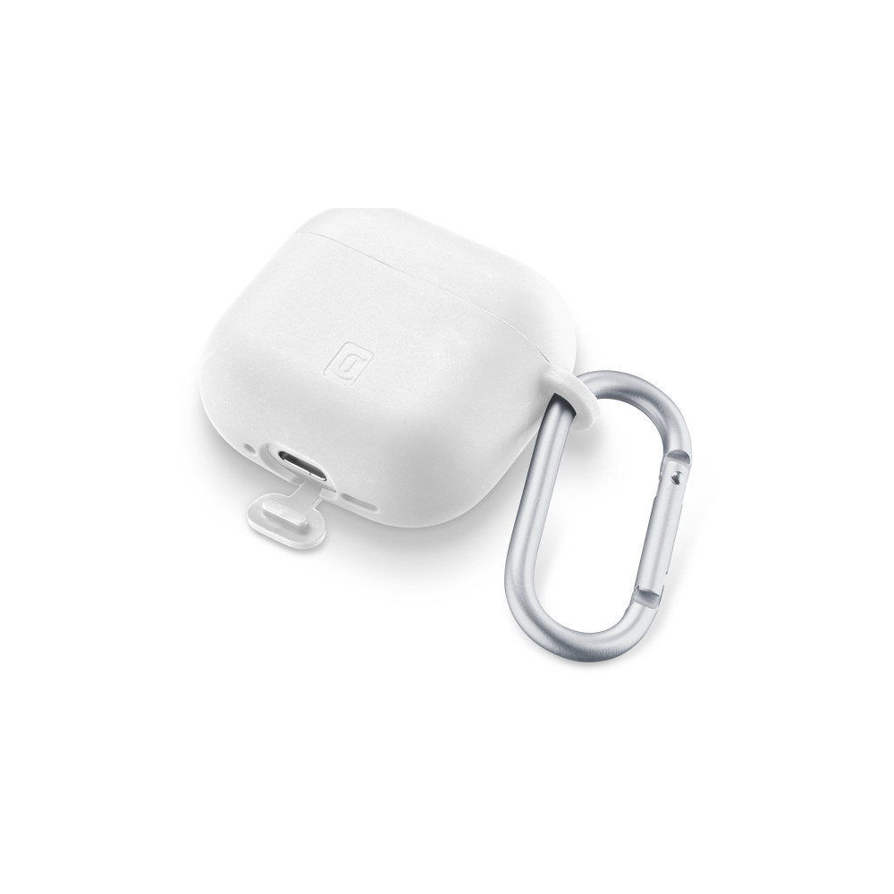 Produktbild för Airpods 4 laddningsfodral Cellular Line Bounce, silikon, vit