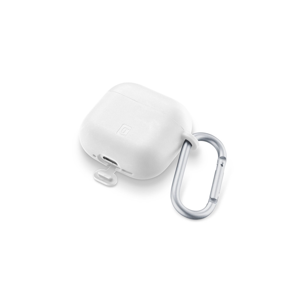 Produktbild för Airpods 4 laddningsfodral Cellular Line Bounce, silikon, vit