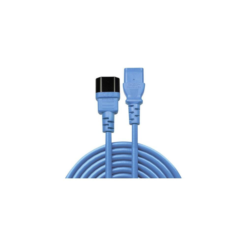 Produktbild för Lindy - förlängningskabel för ström - power IEC 60320 C13 till IEC 60320 C14 - 50 cm