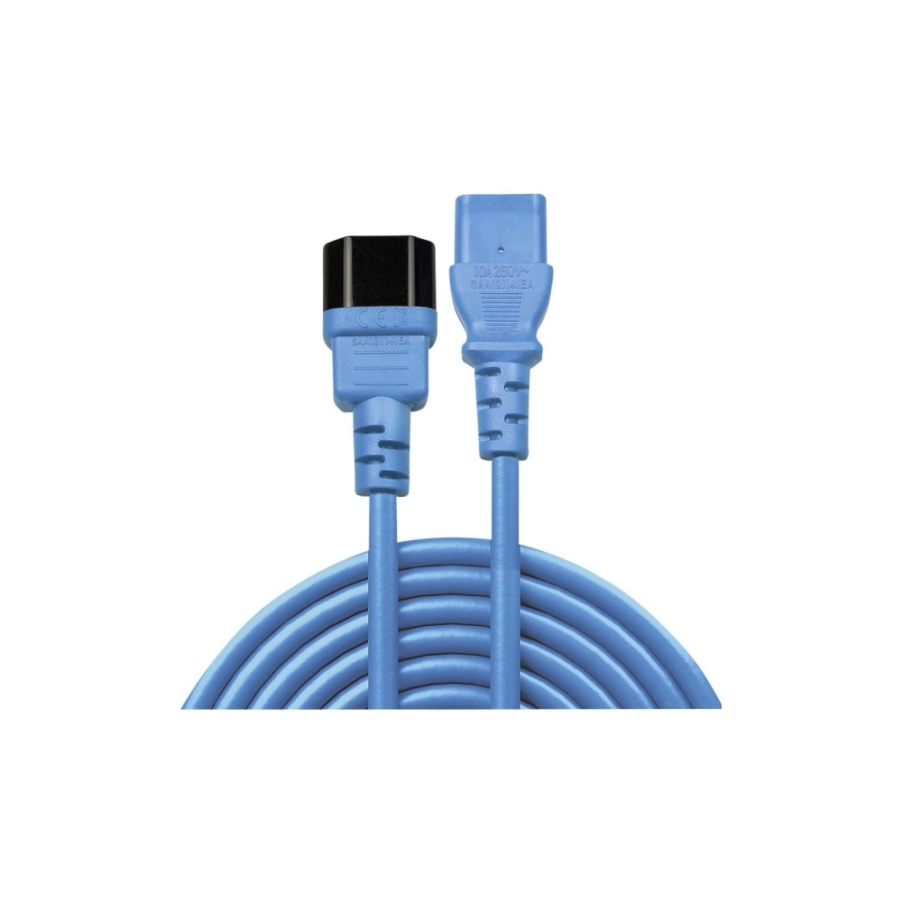Produktbild för Lindy - förlängningskabel för ström - power IEC 60320 C13 till IEC 60320 C14 - 50 cm