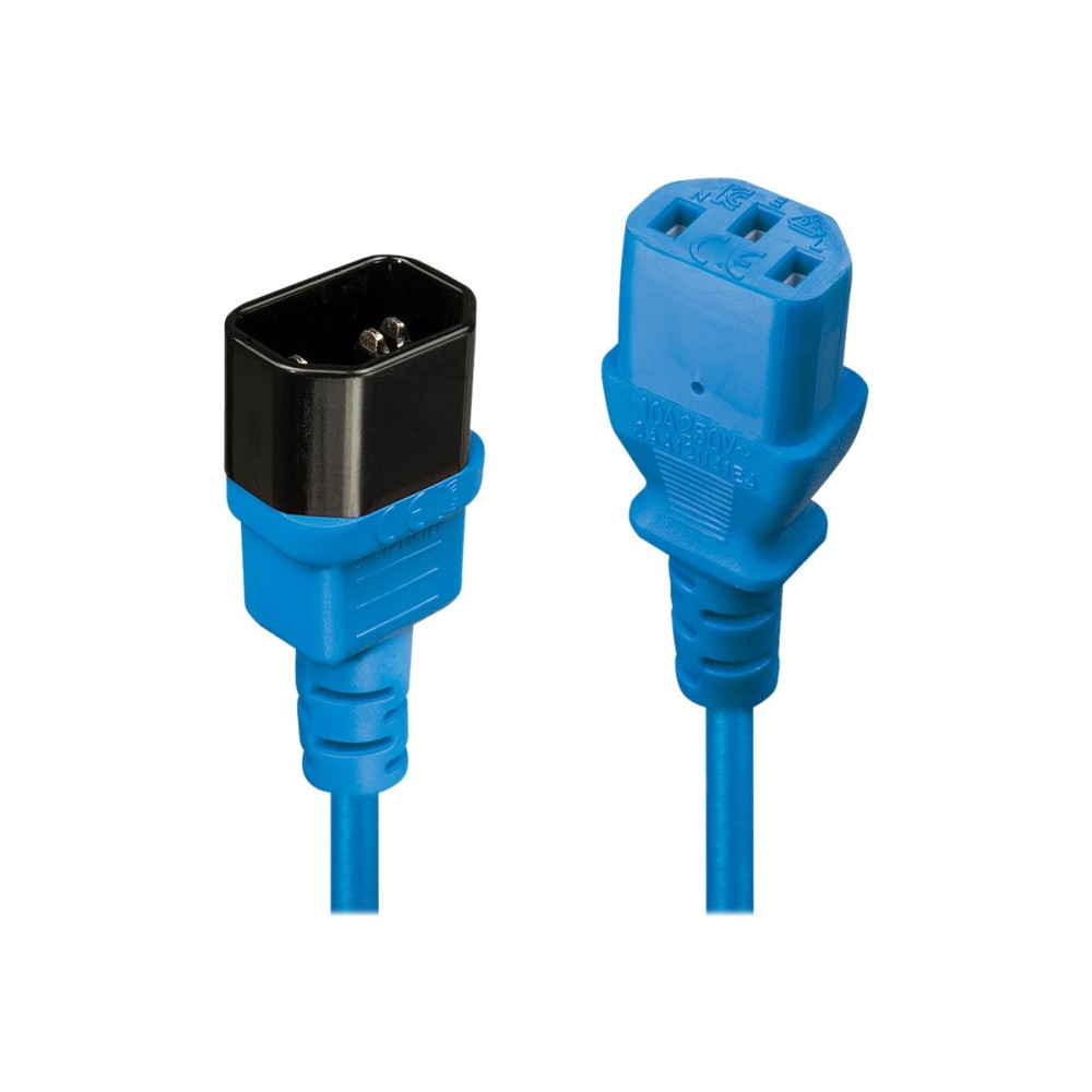 Produktbild för Lindy - förlängningskabel för ström - power IEC 60320 C13 till IEC 60320 C14 - 50 cm