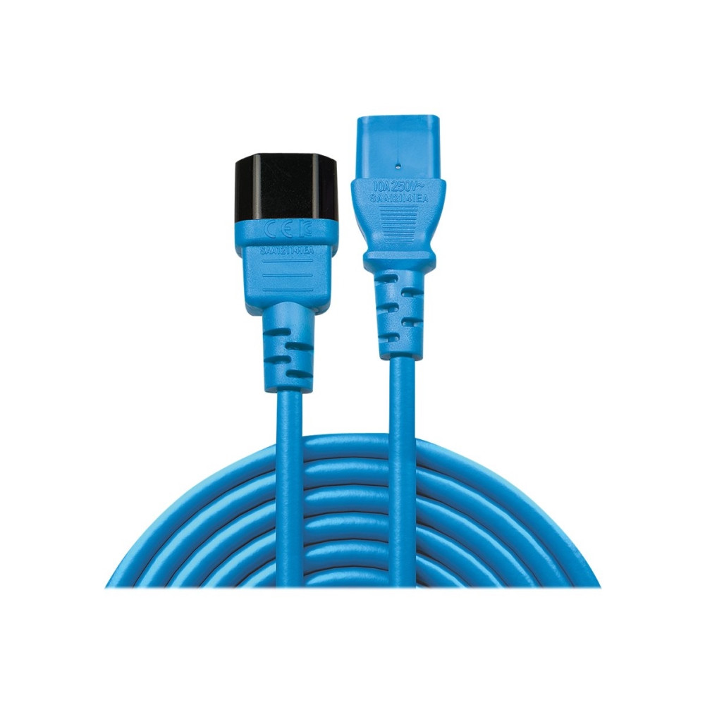 Produktbild för Lindy - förlängningskabel för ström - power IEC 60320 C13 till IEC 60320 C14 - 50 cm