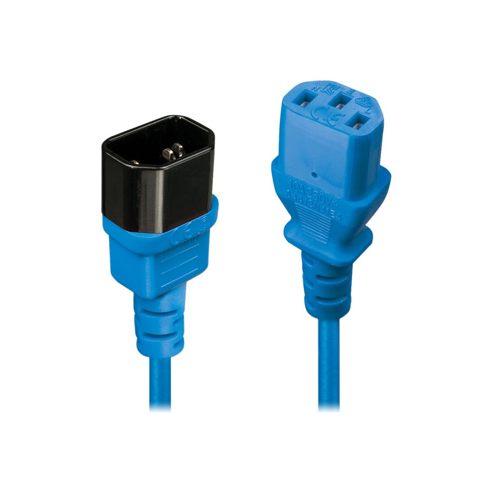 Produktbild för Lindy - förlängningskabel för ström - power IEC 60320 C13 till IEC 60320 C14 - 50 cm