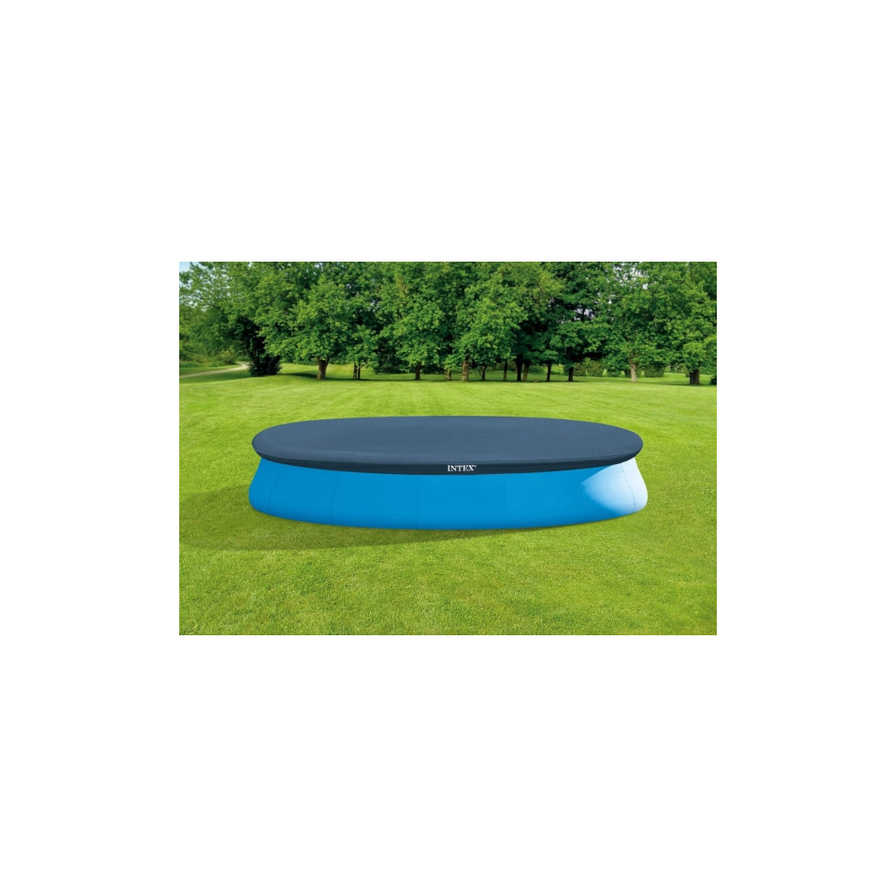 Produktbild för Intex 28023, Poolöverdrag, Ovanmarkspool, Rund, Blå, PVC, Po...