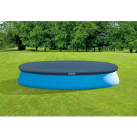 Produktbild för Intex 28023, Poolöverdrag, Ovanmarkspool, Rund, Blå, PVC, Po...