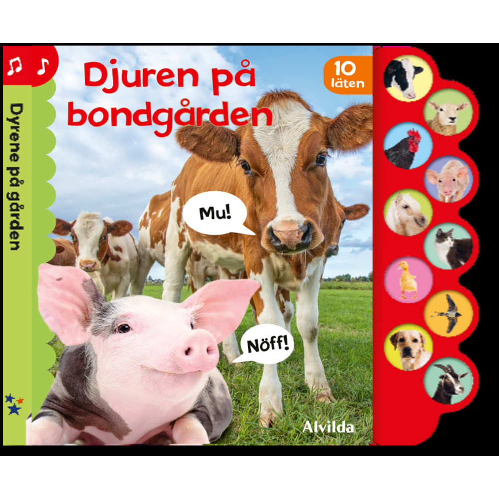 Produktbild för Djuren på bondgården. Ljudbok med 10 ljud (bok, board book)