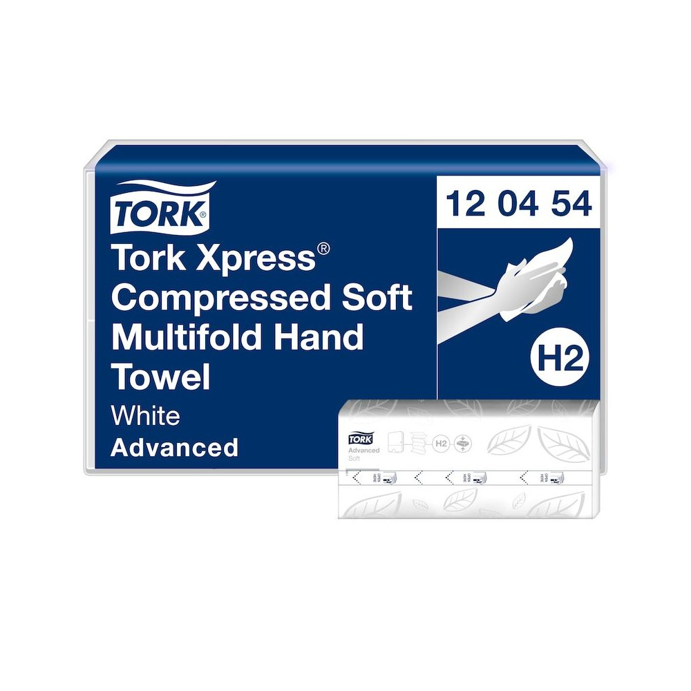 Produktbild för Tork H2 Xpress® Soft Multifold Handdukar, komprimerade, FSC,...
