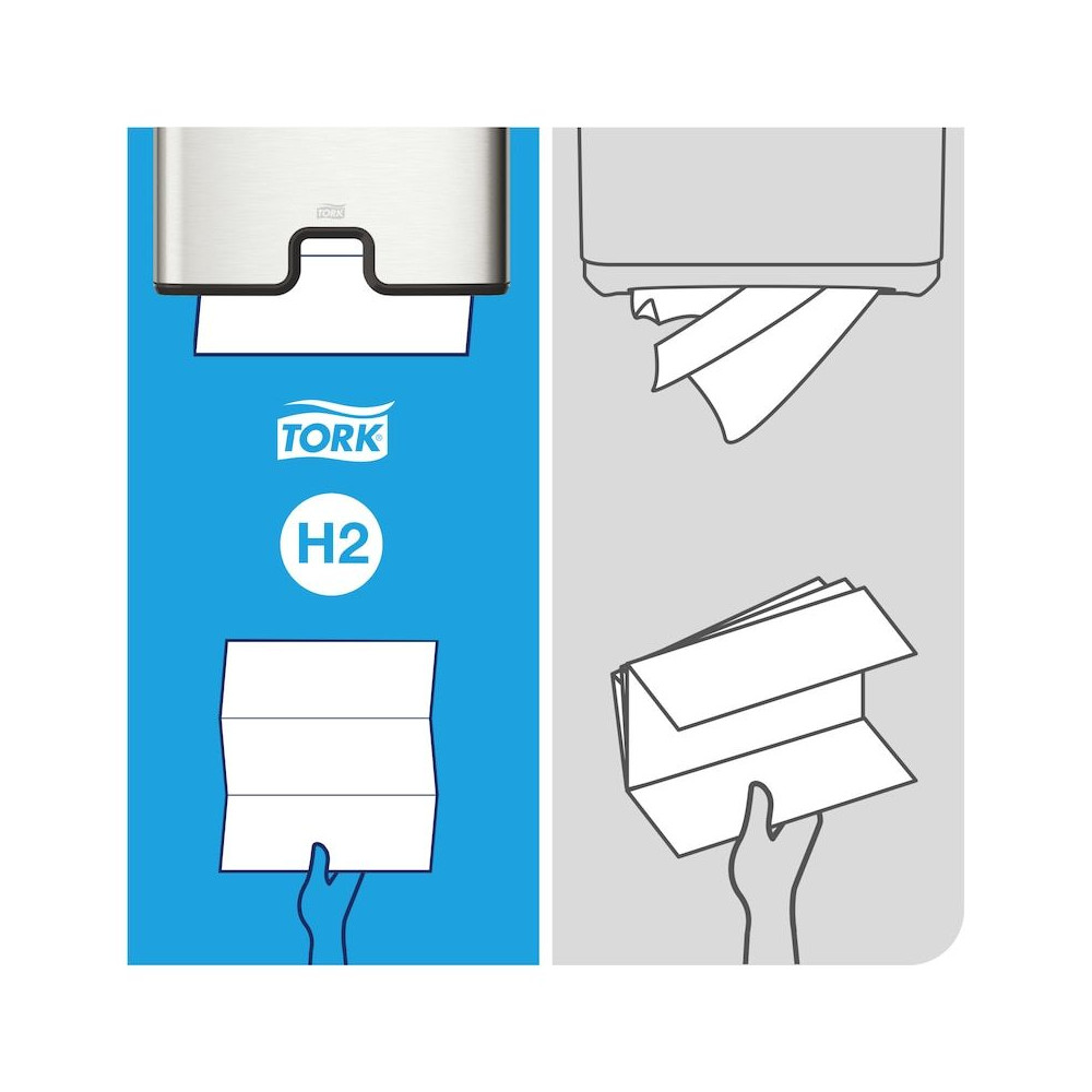 Produktbild för Tork H2 Xpress® Soft Multifold Handdukar, komprimerade, FSC,...