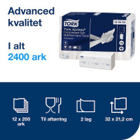 Produktbild för Tork H2 Xpress® Soft Multifold Handdukar, komprimerade, FSC,...