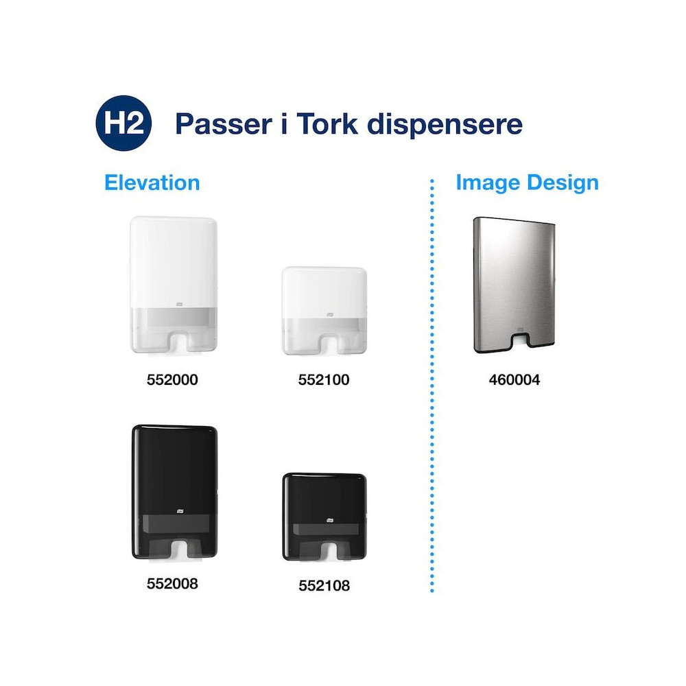 Produktbild för Tork H2 Xpress® Soft Multifold Handdukar, komprimerade, FSC,...