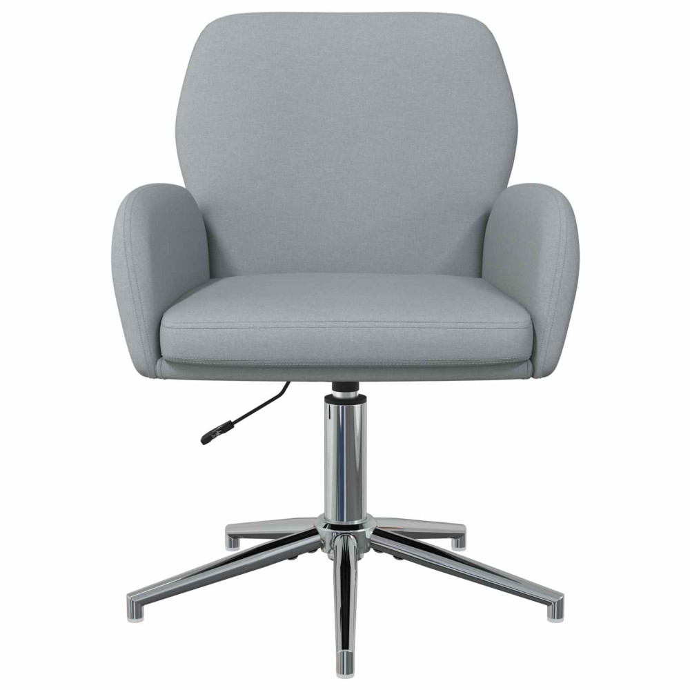 Produktbild för Svängbara skrivbordsstolar 2 st 54 x 58 x 90 cm Ljusgrå Tyg
