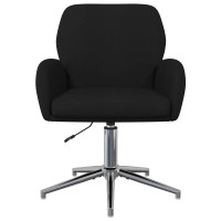 Produktbild för Svängbara skrivbordsstolar 2 st 54 x 58 x 90 cm Svart Tyg