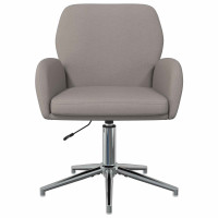 Produktbild för Svängbara skrivbordsstolar 2 st 54 x 58 x 90 cm Taupe Tyg