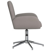 Produktbild för Svängbara skrivbordsstolar 2 st 54 x 58 x 90 cm Taupe Tyg