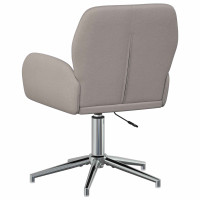 Produktbild för Svängbara skrivbordsstolar 2 st 54 x 58 x 90 cm Taupe Tyg