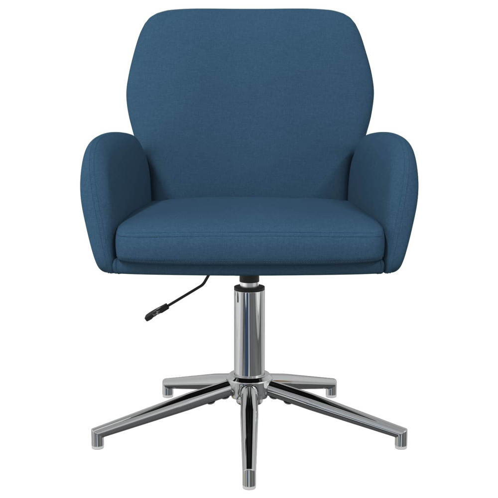 Produktbild för Svängbara skrivbordsstolar 2 st 54 x 58 x 90 cm Blå Tyg