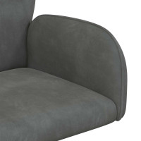 Produktbild för Svängbara skrivbordsstolar 2 st 54 x 55 x 90 cm Mörkgrå Sammet